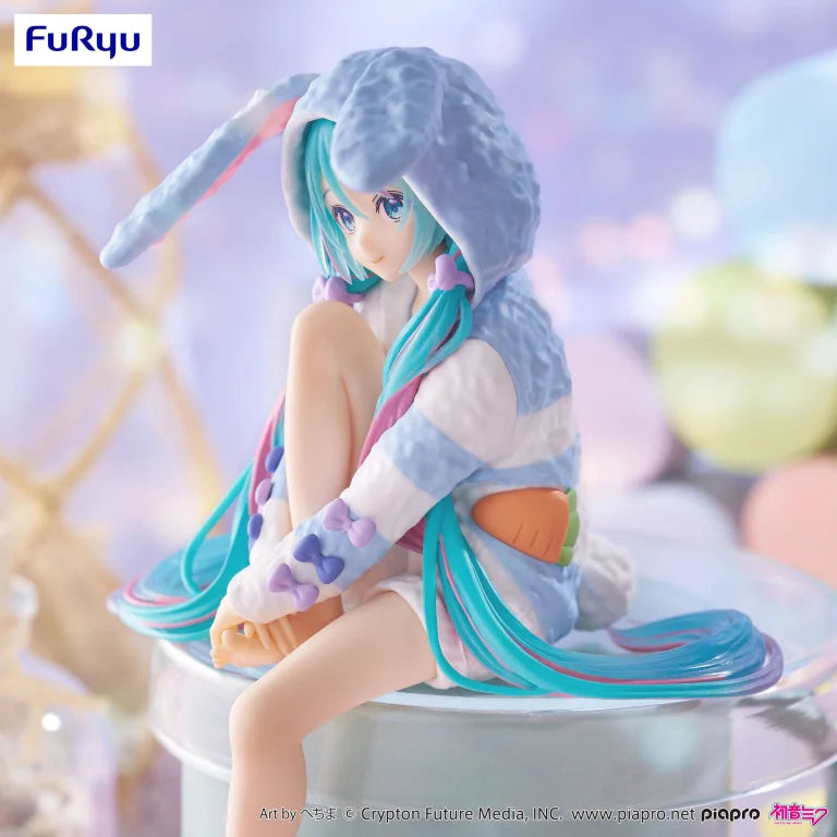 Miku Hatsune (Rabbit Ear Hood Pajama Blue Color Ver.) | Vocaloid | Noodle Stopper Figure