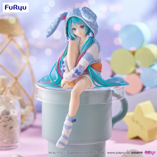 Miku Hatsune (Rabbit Ear Hood Pajama Blue Color Ver.) | Vocaloid | Noodle Stopper Figure